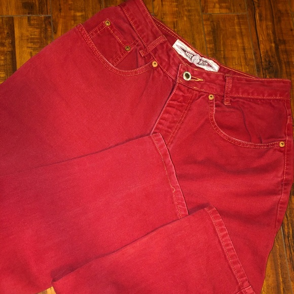 RED. VINTAGE. IKEDA. TAPERED JEANS. - Picture 4 of 6